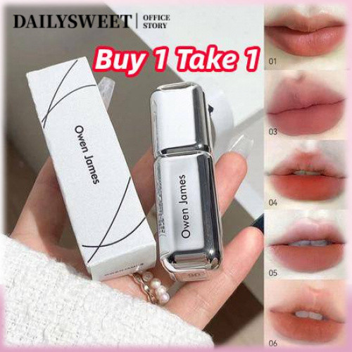 【buy 1 Take 1】Owen James Misty Lipstock Velvet Matte Long-lasting Lipstick Makeup Lip Tint Glossy Cosmetic dailysweet