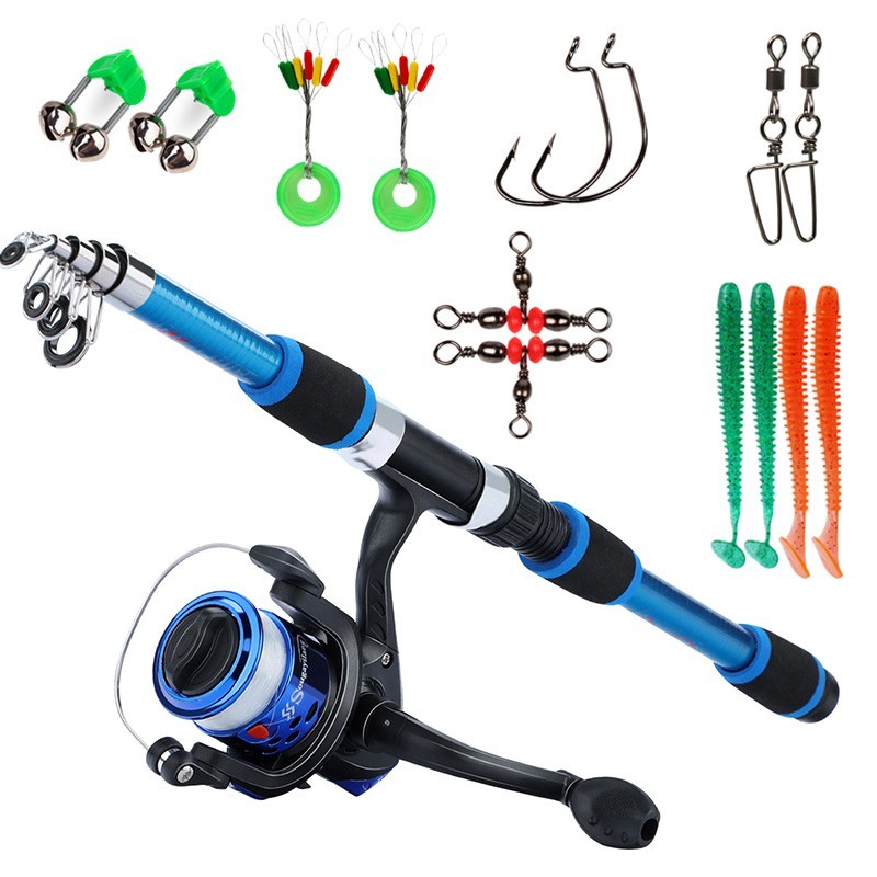 Must Have Sougayilang 1.8M Fishing Rod Reel Set Joran Pancing Eva Handle Glass Fiber Telescopic 6 Sections Freshwa - Image 5