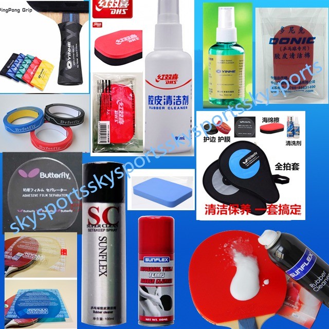 [Msia ready stock]Table tennis care accessories racket cover cleaner glue edge protection protective film spon