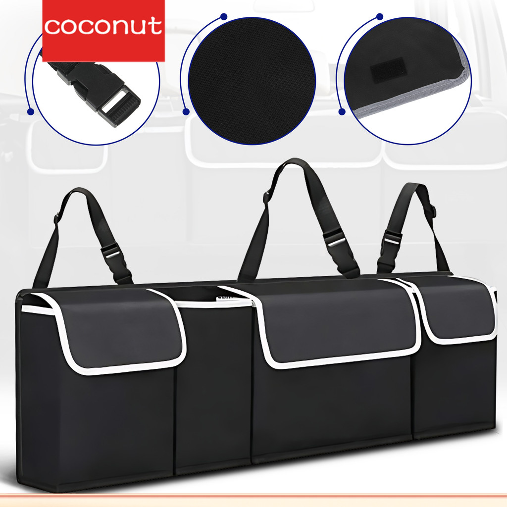 【Coco】Universal Fit Say Goodbye To Messy Car With Foldable Waterproof Car Boot Organizer Easy To Install 440 g