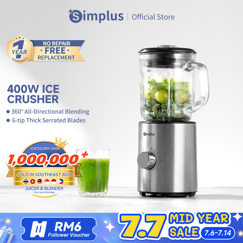 Simplus Ice Blender Smoothie Maker Multifunctional Baby Food Crushed Fruit Juicer Meat Grinder Chopper Elektrik Pengisar