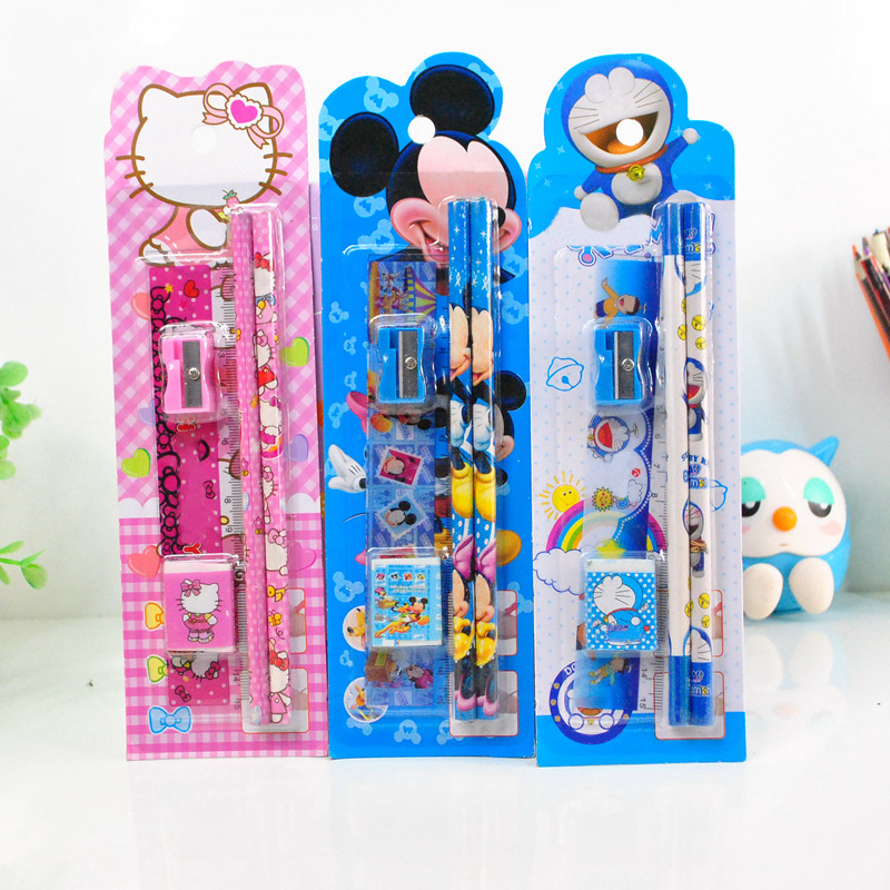 5 In 1 Stationery Set Kids Children Student School Reward Gift Birthday Present Cute Writing Basic Tool Doorgift Goodies