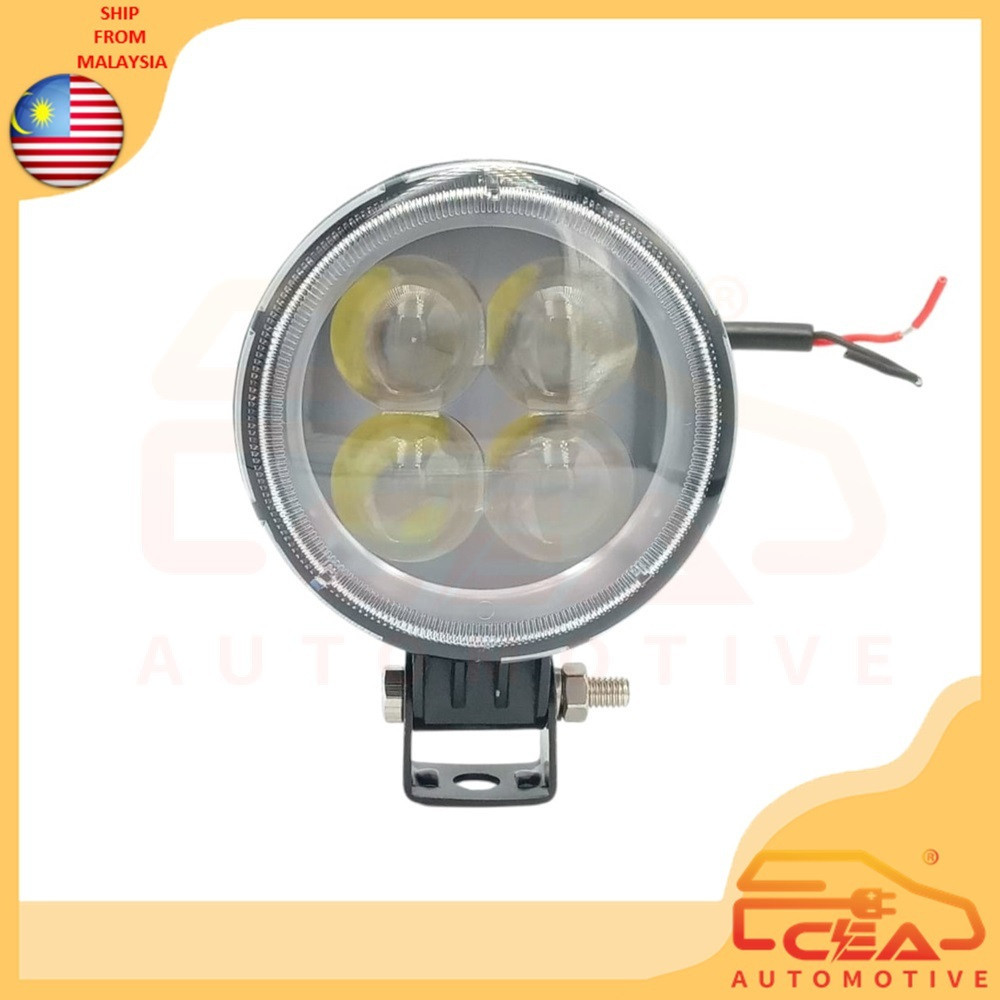 1PCS 4 LED 3INCH 12W 12v 24V 9v-60v ROUND LED SPOT LIGHT LAMP 4x4 LORRY BOAT BUS CAR ACCESSORIES