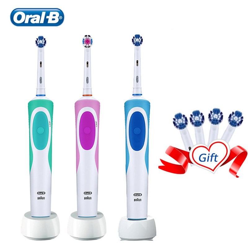 Oral B D12 Vitality Electric Toothbrush Rechargeable 2D Rotating Deep Clean Replacement Brush Head Hygiene Electronic Tooth Brush