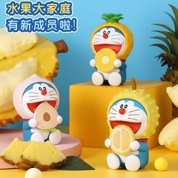 Doraemon Fruit Series Mystery Box Figure Genuine Merchandise Durian New Product Doll Car Aromatherapy Gift Decoration