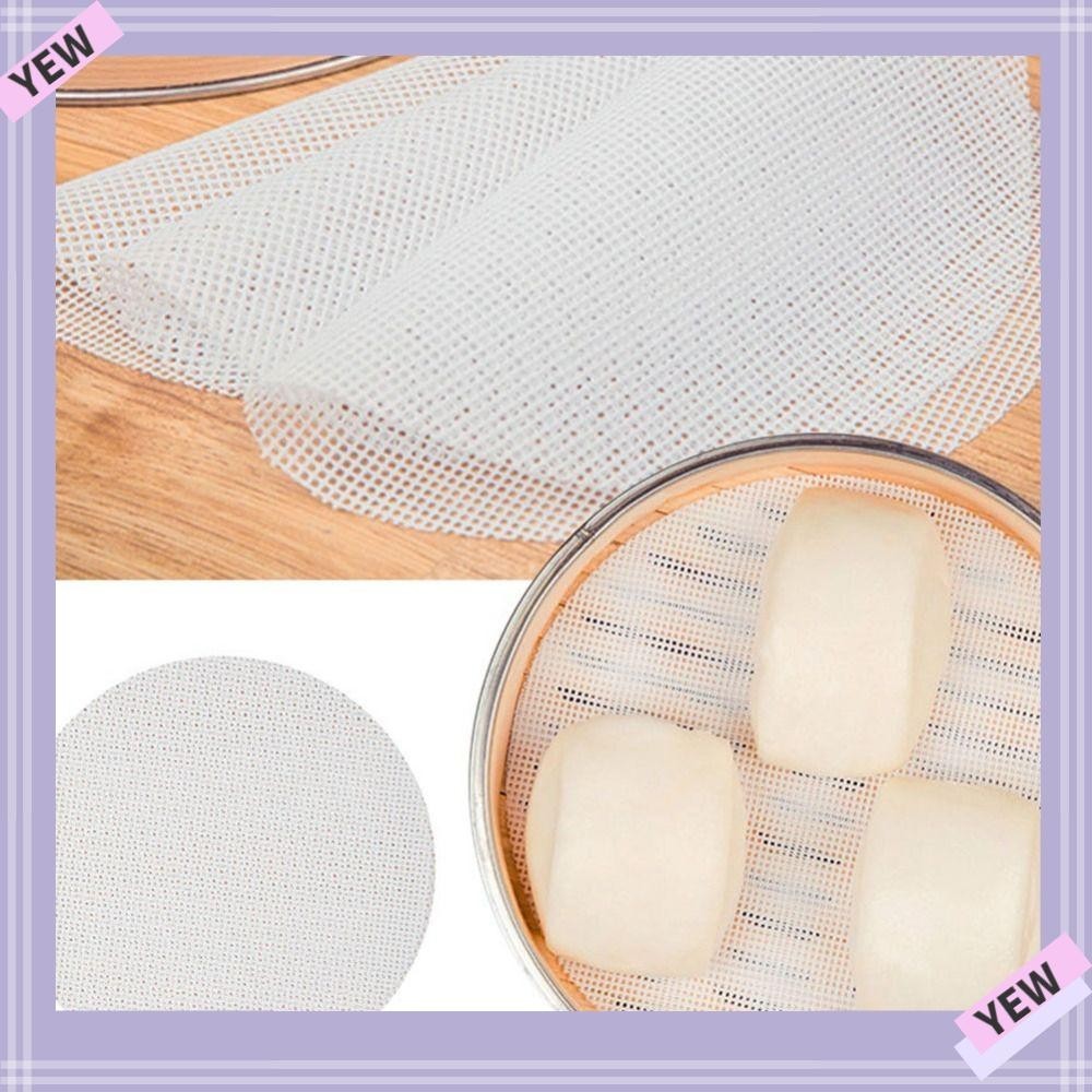 YYE Silicone Dehydrator Sheets, Thickened Kitchen Baking Accessories Round Steamer Mesh Pad, Non-Stick Reusable Steamer Mat