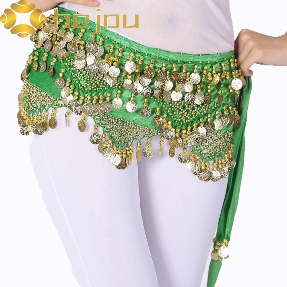 HEJOU Belly Dance Belt Dancewear Multicolor Triangle Belly Dance Accessories For Women For Girl Belly Dance Costumes