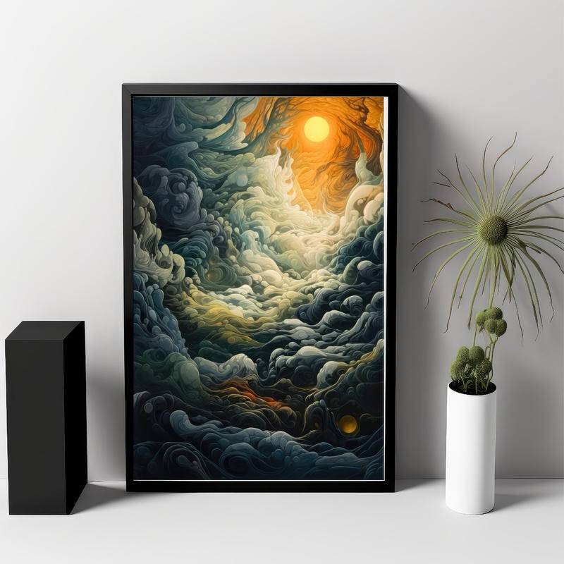 Enchanting Celestial Convergence No Framed Art Home Wall Decor Canvas Poster.