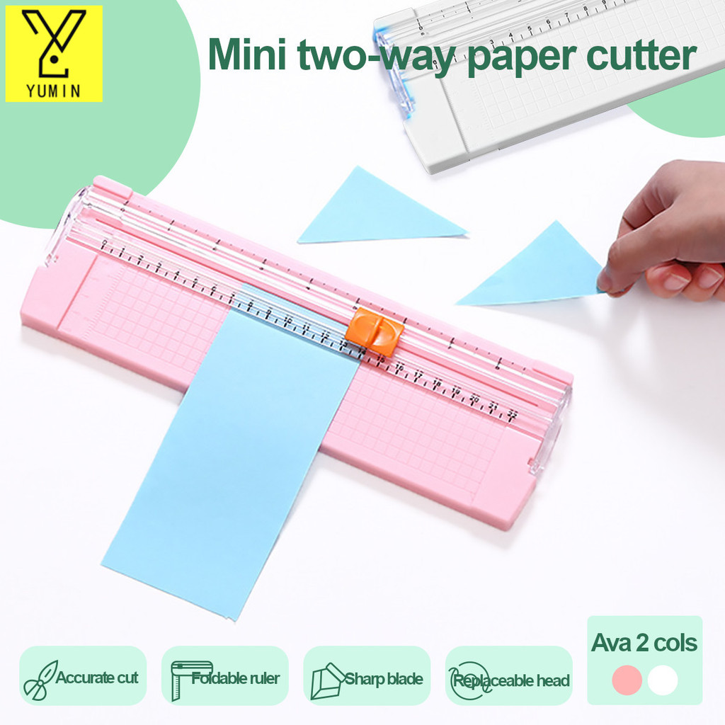 Paper Trimmer Cutter with Angled Guidelines Photo Cutter School Stationery Pemotong Kertas 裁纸器