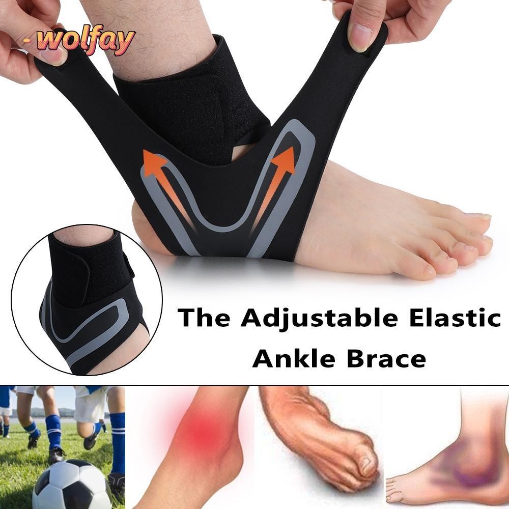 YOLANDA 1 Pc Ankle Support Bracket, Adjustable Anti Sprain Elastic Ankle Brace, Fashion Lightweight Breathable Sports Safety Compression Ankle Wrap Ankle Brace Unisex