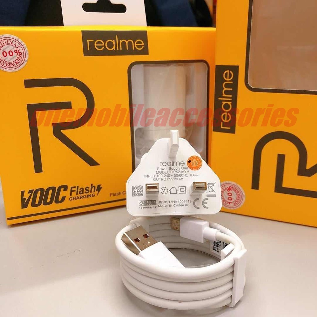 Realme 4.0A VOOC Flash Charger & VOOC USB Cable (VOOC Charger Set)