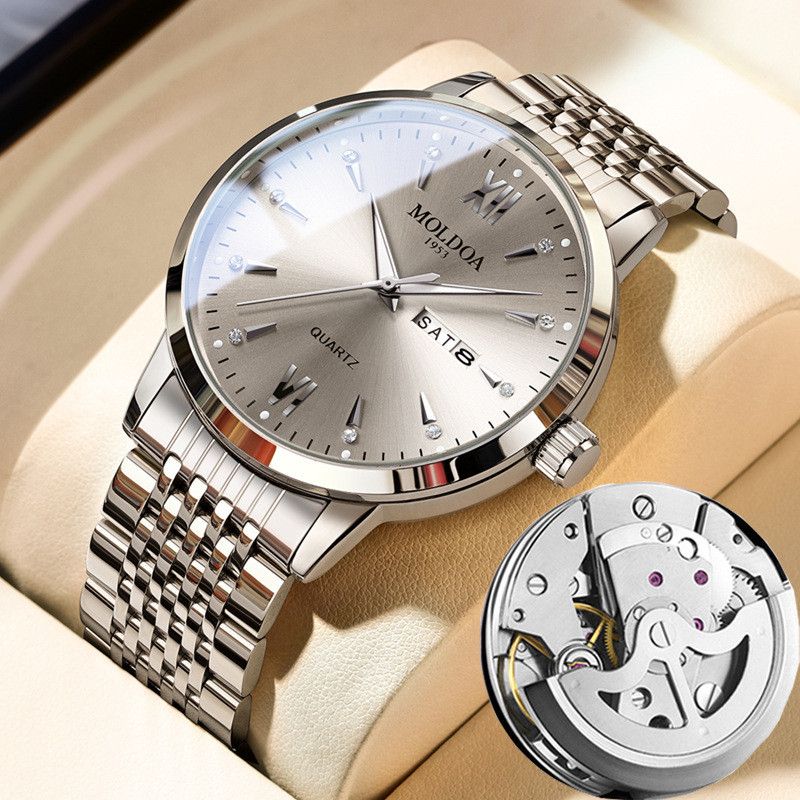 A52-Cross-Border Men's Watch Luminous+Waterproof Dual Calendar Fake Mechanical Watch Cheap Price