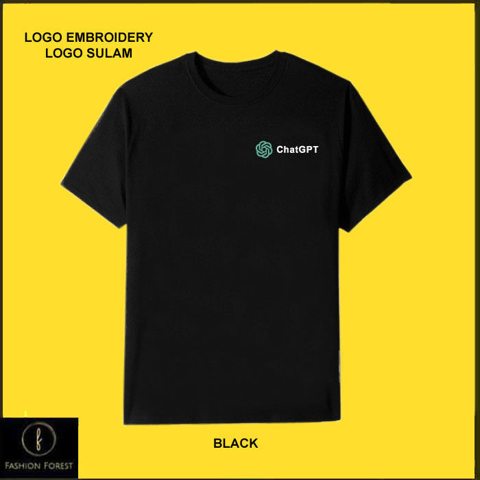 Round Neck T shirt Microfiber Quick Dry  Jersey Logo Embroidery Sulam ChatGPT UNIFORM MEN AND WOMEN BS