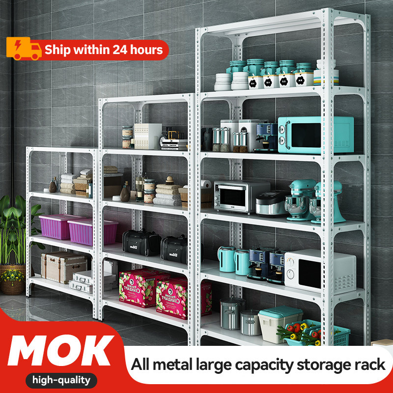 MOK 120*40*210CM Rak Besi Bertingkat Boltless Rack Height Adjustment Freely DIY Assembly