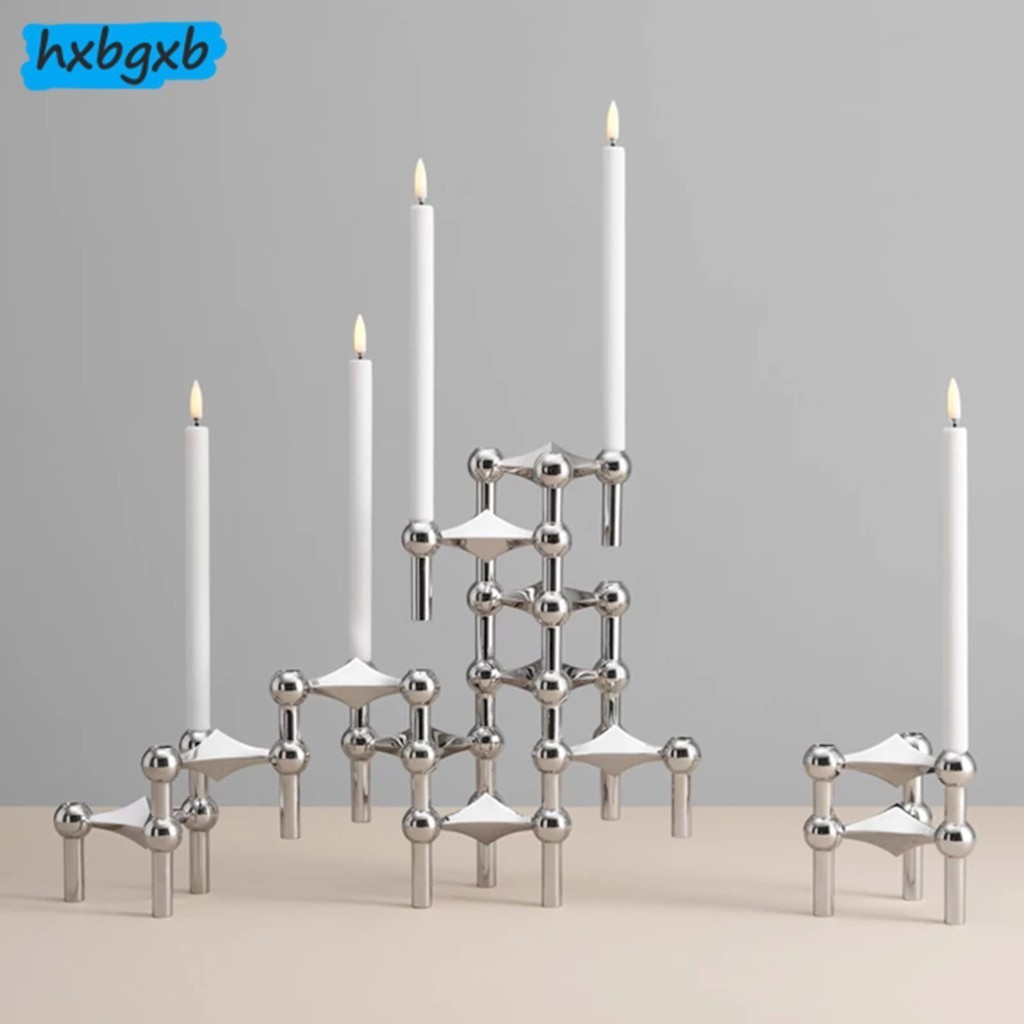 1/2/3/5 Trendy Taper Candle Holder Candlestick Art for Living Room Wedding Party Chic and Fashionable