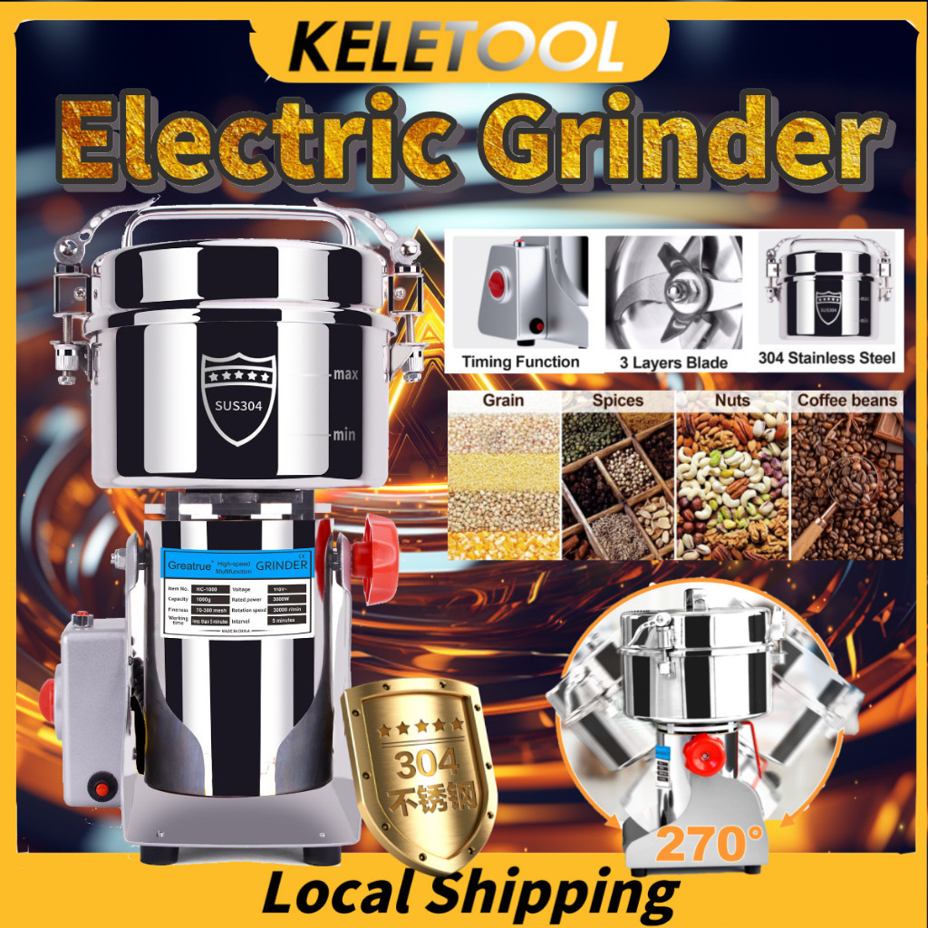 3500w 800g Coffee Beans Grinder Electric Herb Herbs Herbal Grind Powder Machine 301 Stainless Steel