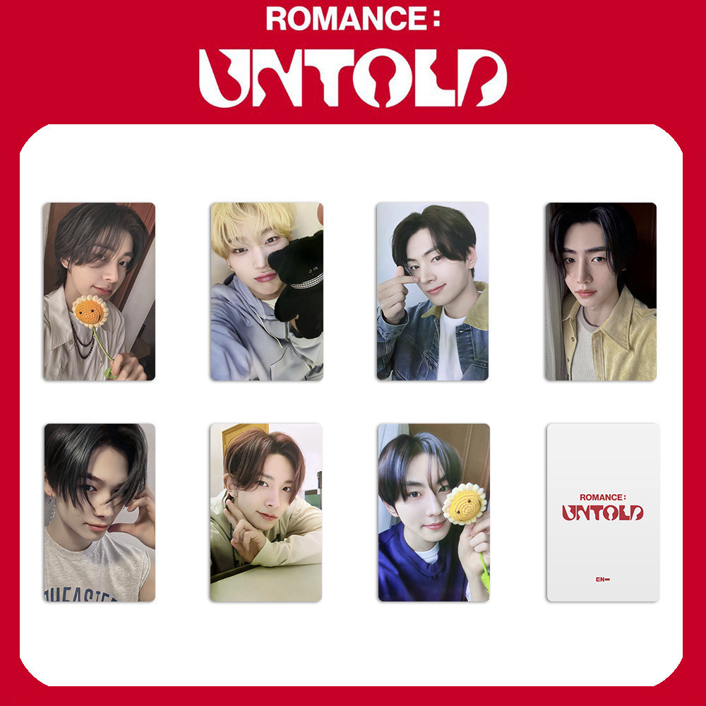 3-7pcs EN ROMANCE UNTOLD Album Lomo Card WVS Dicon Photocards MEMORABILIA DIMENSION：ANSWER MUSIC FOREST HEESEUNG JAKE JAY JUNGWON NI-KI SUNGHOON SUNOO SOLO Postcards