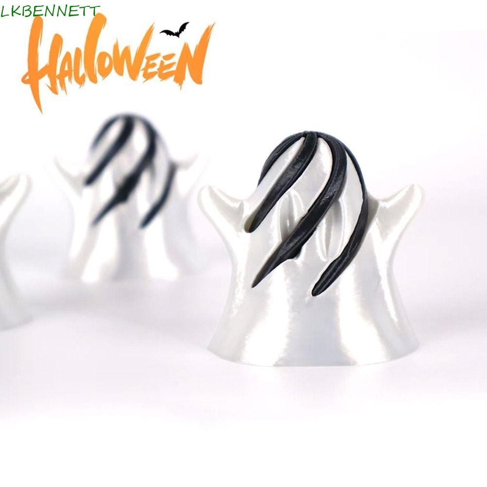 LKBENNETT 2Pcs 3D Printed Ghost Fingertip Toy, Vortex Thread Decorative Halloween Ghost Figurine Toy, Egyptian Passthrough Sculpture Mini Helix Nut Helix Screw Toy Children Gift