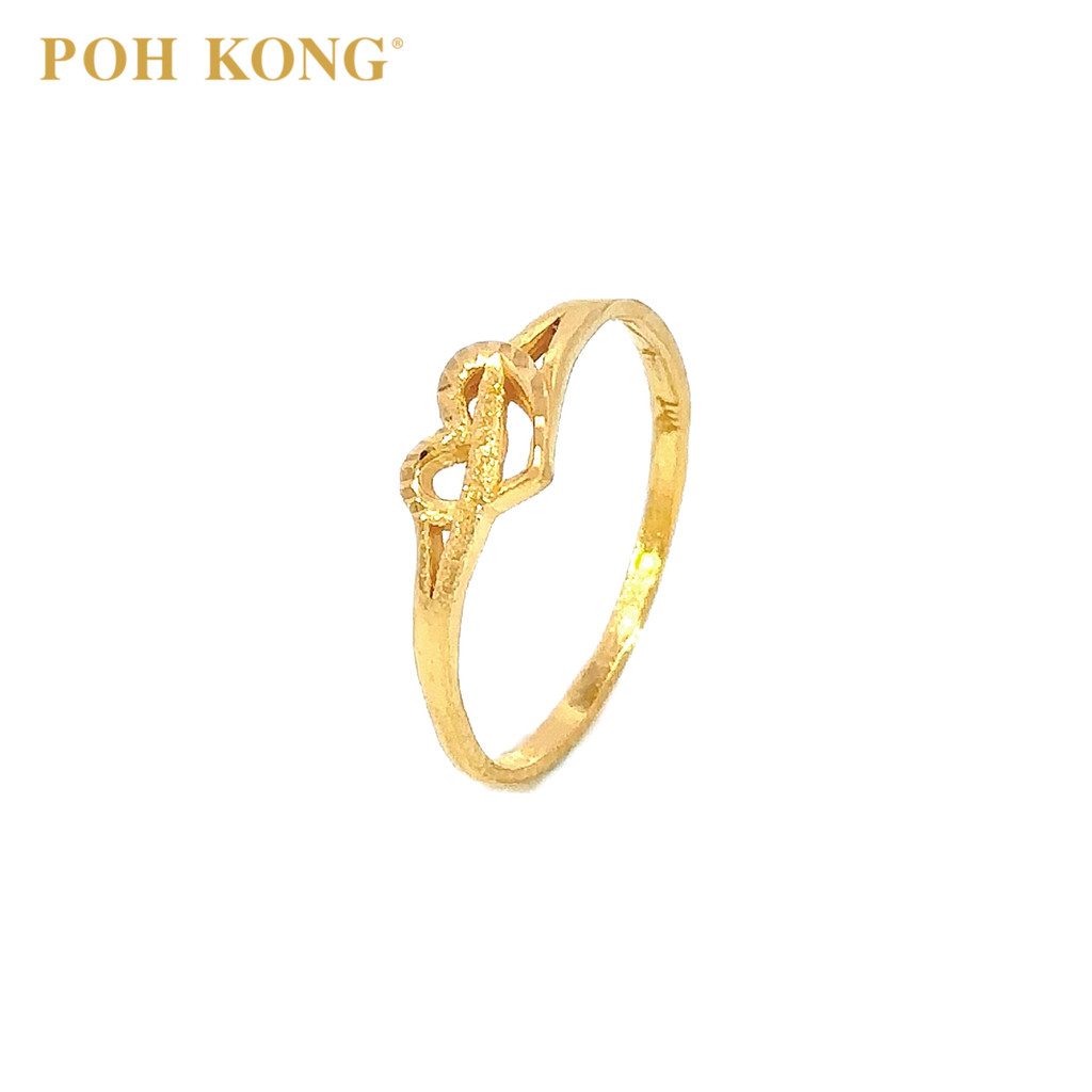 POH KONG 916/22K Yellow Gold Eternal Heart Ring