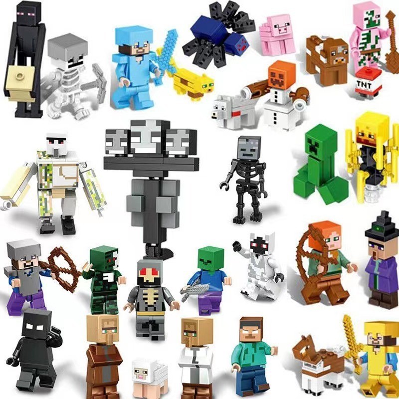 Minecraft Creeper Steve Alex Notch Plushie MOC Action Figure Model Dolls Toys for Kids Anime Ornament Gift for Kids