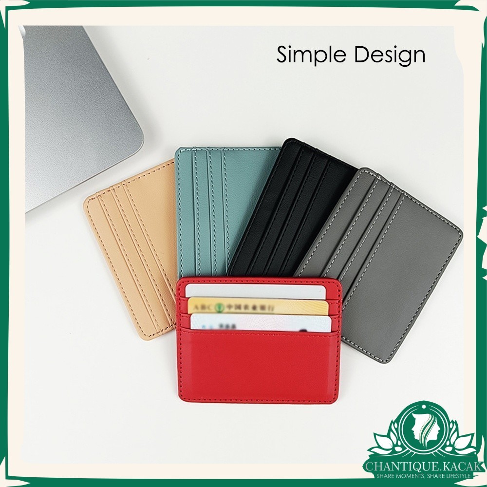 CK Card Holder Wallet RFID Unisex Slim PU Leather Fashion Purse Protected Small Super Thin Beg Letak Kad Nipis 超薄卡夹钱包