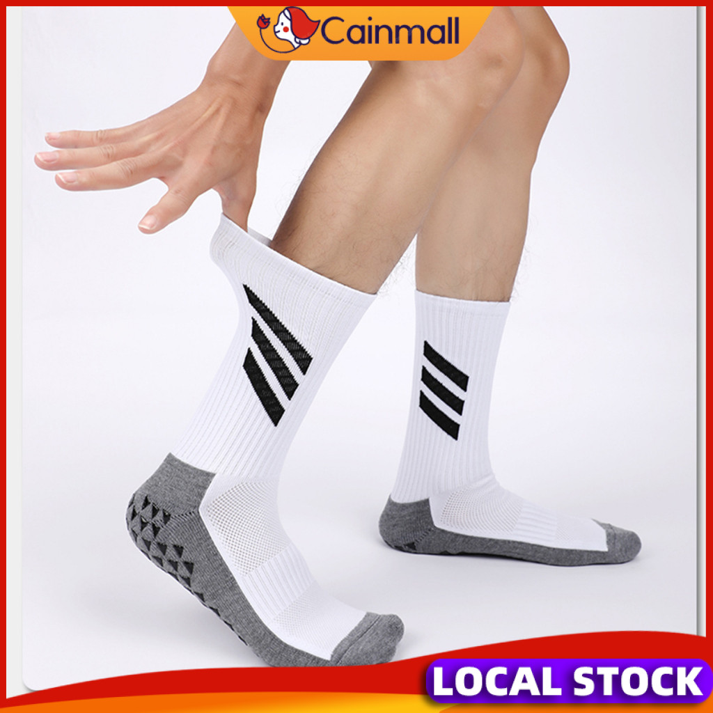 Local Stock!! Stokin Anti Slip High Quality Socks Medium Football Sport Soccer Basketball Badminton Socks Stokin Potong