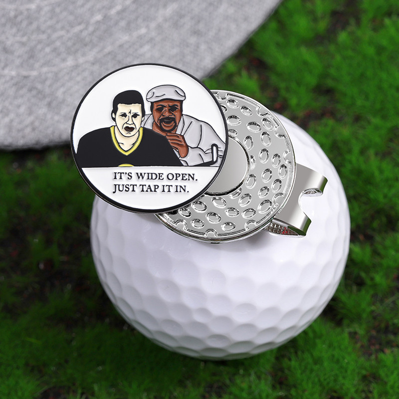 Creative Golf Hat Accessories Hat Clip Personalized English Quotes JUST TAP IT IN Ball Position Marker