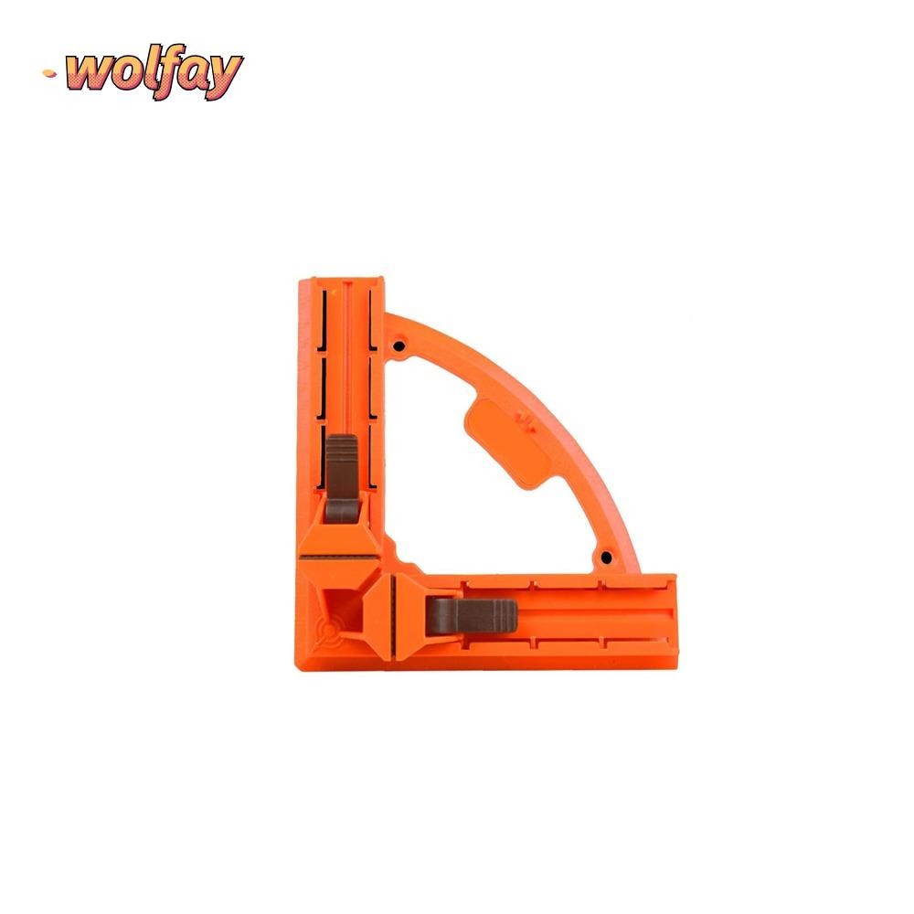 WOLFAY Woodworking Corner Clamps, Orange 90 Degree Corner Clamp, Portable Plastic Right Angle Fixator Worker