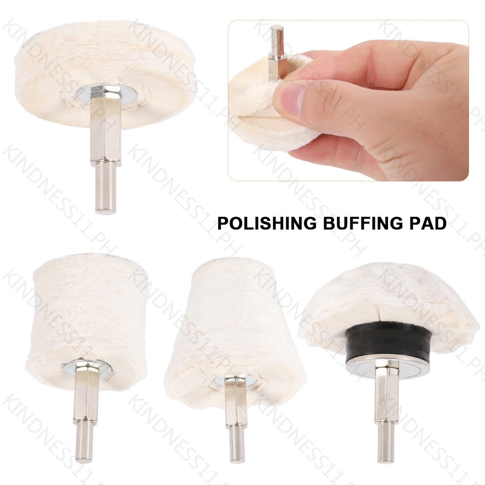 Workshop Hardware 4/5/7/10/11pcs Wool Felt Mounted Polishing Buffing Pad MOP Wheel Drill Kit Car Polisher Aluminum St...