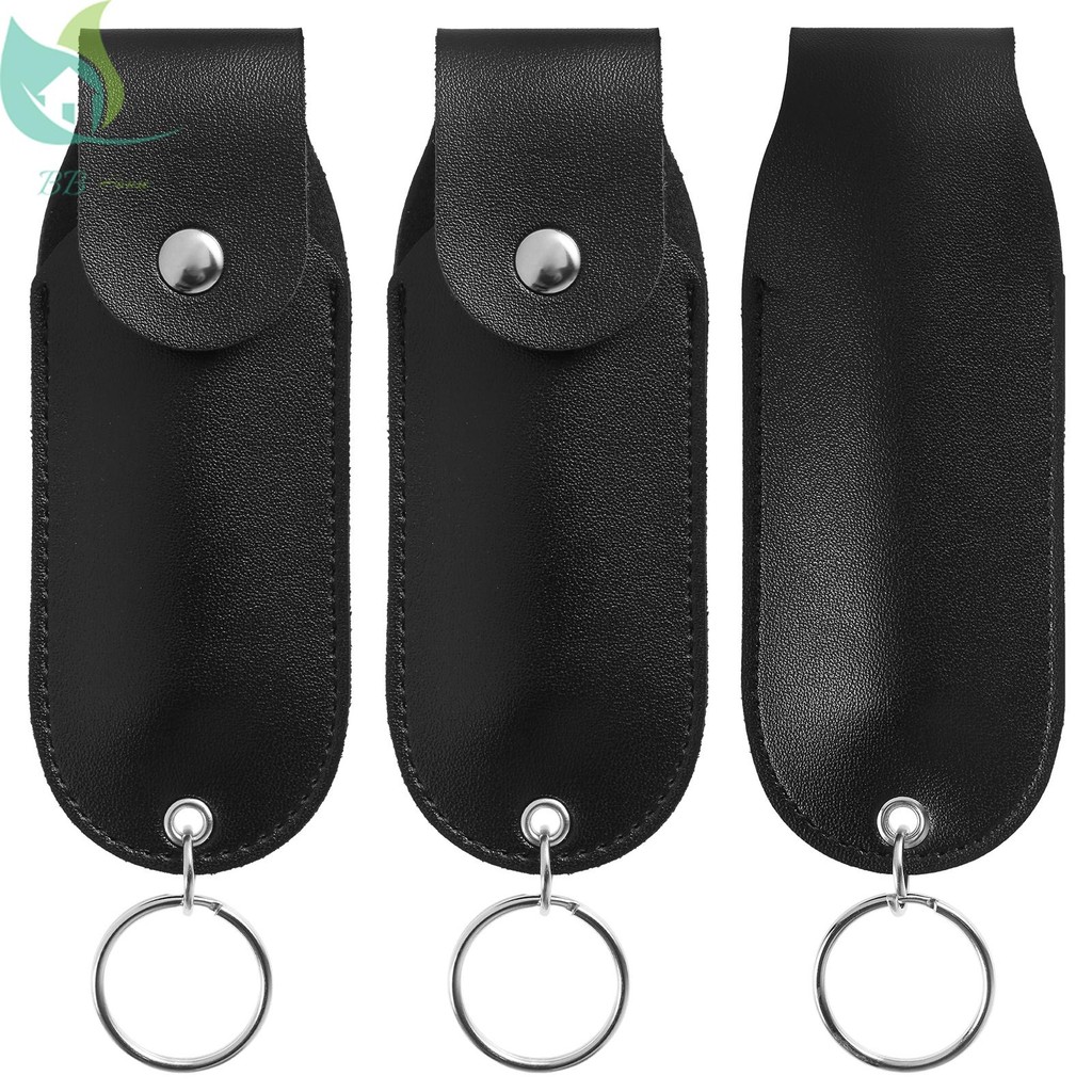 3Pcs PU Leather Pepper Spray Covers Pepper Spray Cases for Self Defense Spray Pepper Spray Pouches for Bag Lanyard Key SHOPQJC6367