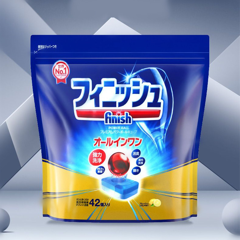 Japanese local version Finish All In 1 Premium Power Ball Dishwasher Machine Dish Cleaner 42 pcs