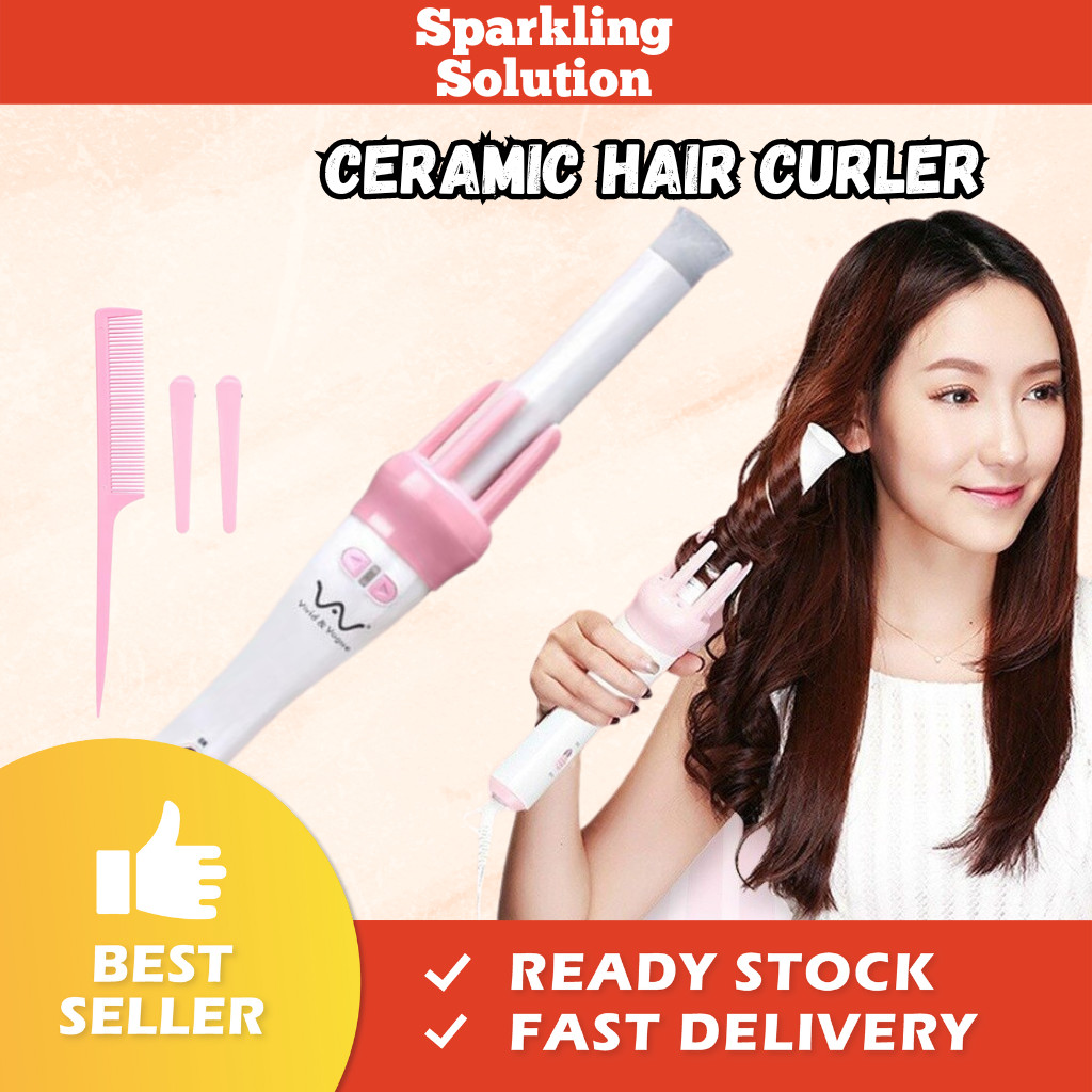 Vivid & Automatic Iron Ceramic Hair Curler Hair Styling Hair Curler Roller Keriting Rambut Alat Rambut