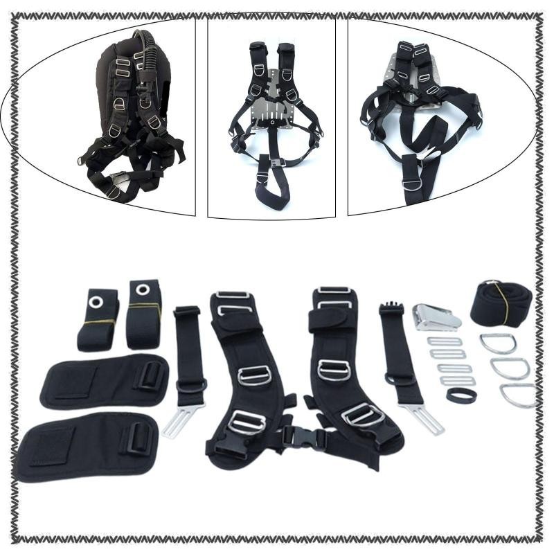 [MCA] Scuba Diving Harness System Easy to Setup and Adjust Comfortable Padding Back