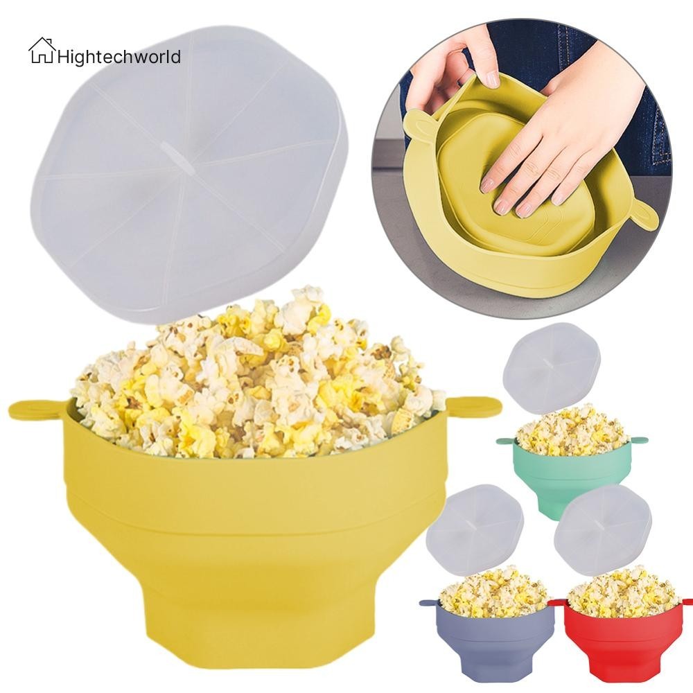 Silicone Microwave Popcorn Maker Bowl Collapsible Popcorn Maker for Home Kitchen [Hightechworld.my]