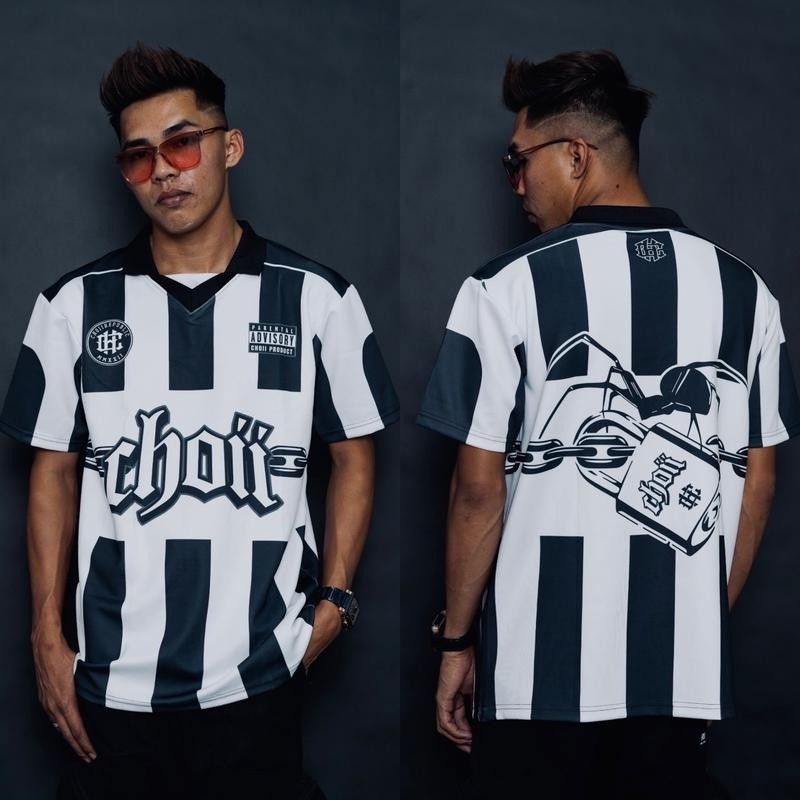 2024CHOII PEAKY BLINDER Thailand Virus Jersey Ootd Collar Blvckrose Apparel Lelaki Perempuan Baju Raya Jersi Tiktok Ootd Retro Collar Jersey Stand Collar Large Size Men and Women