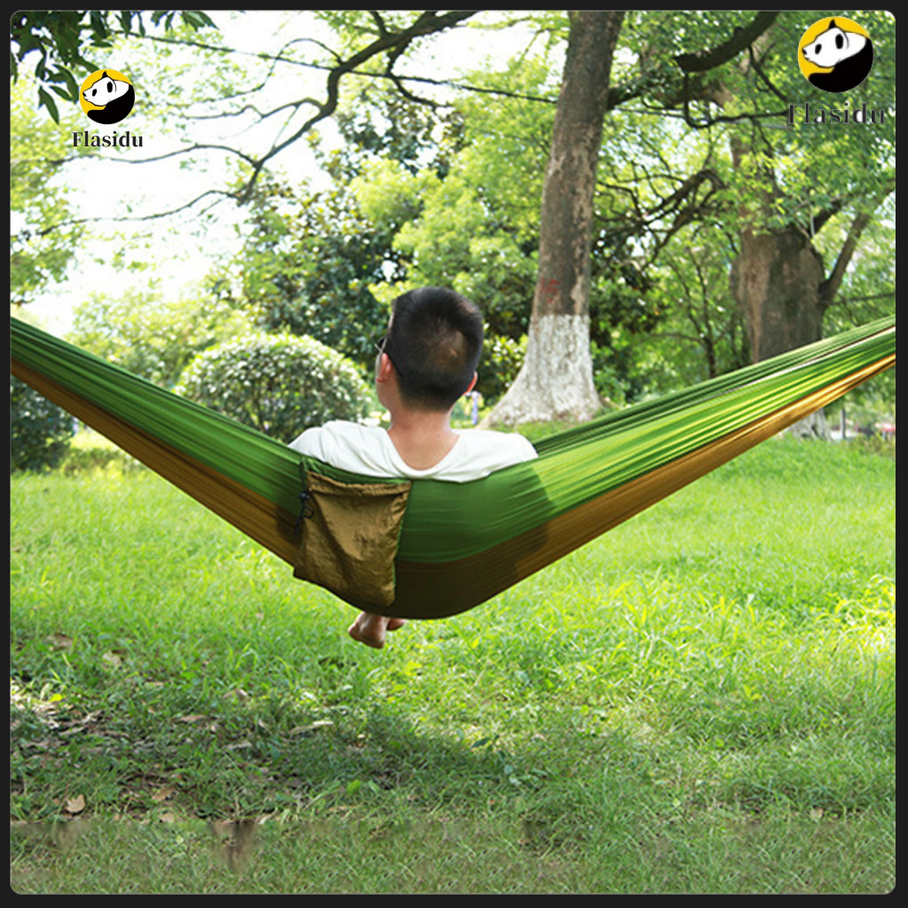 1 Set Outdoor Hammock Anti-deform Heavy Duty Eco-friendly Easy to Install Travel Hammock for Porch