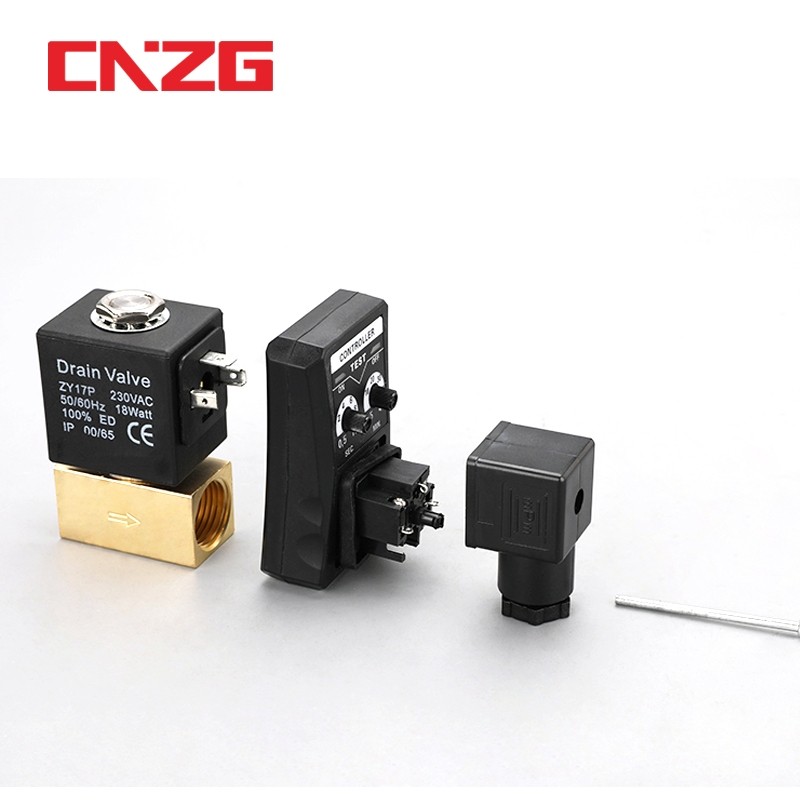 Multi Purpose Brass Electronic Drain Valve Siamese-type Timer OPT AC220V AC110V DC12V DC24V - Image 4