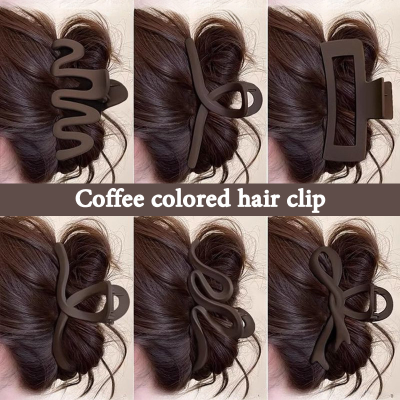 Coffee Color Autumn Winter Fashion Hair Clip High-End Feeling Ladies Hair Accessories