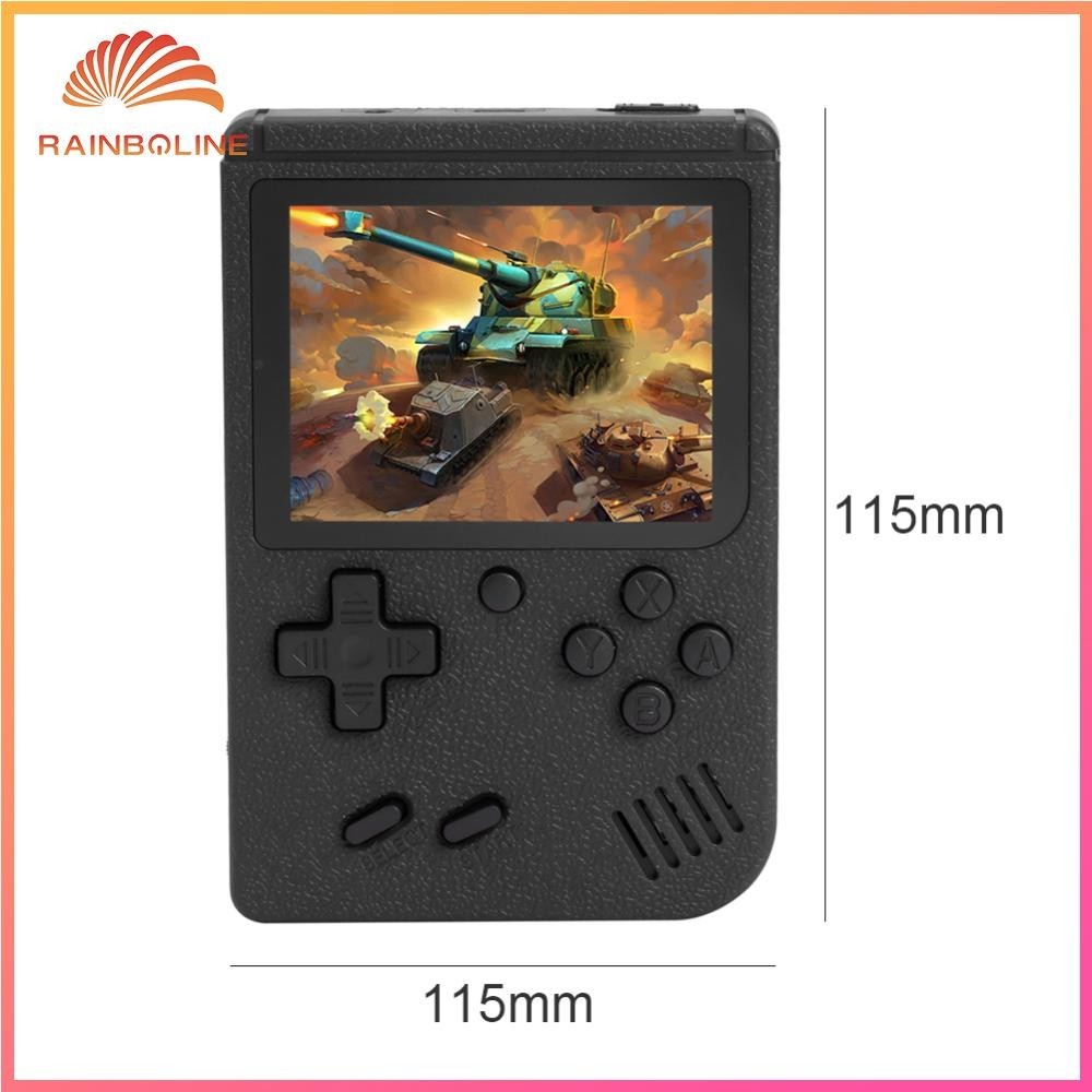 Rain❤ 3 inch Game Console Handheld for Retro FC Game Consoles Built-in 400/500 Classic Games Handheld Game Console Red With Gamepads