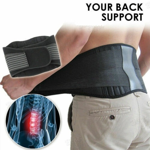 Magnetic Back Support Brace Belt Lumbar Lower Waist Double Pain Relief Adjust Pain Relief Belt