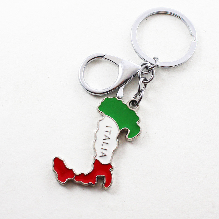 10.9#Italian Flag Car Key Ring Cute Italian Characteristic Small Gift Tourist Souvenir Ornaments