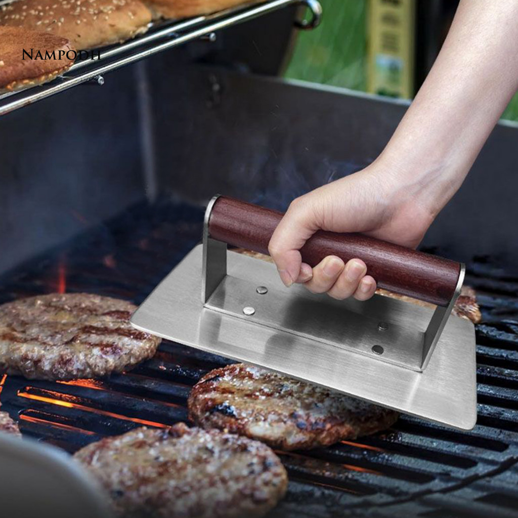 roeaceh Heavy Duty Burger Press Burger Patty Press Tool Premium Stainless Steel Burger Press with Wood Handle Heavy Duty Meat Smasher for Bbq Grill Tool Perfect for Panini Beef