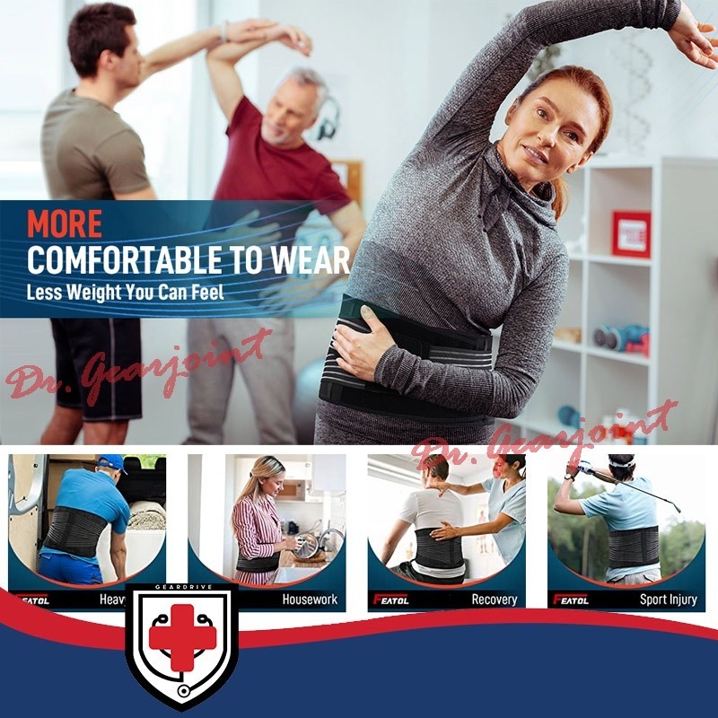 Purpose Essential lumbar support /waist support/lumbar Belt/Back Braces Lower Back Relief Pain Sciatica H - Image 2