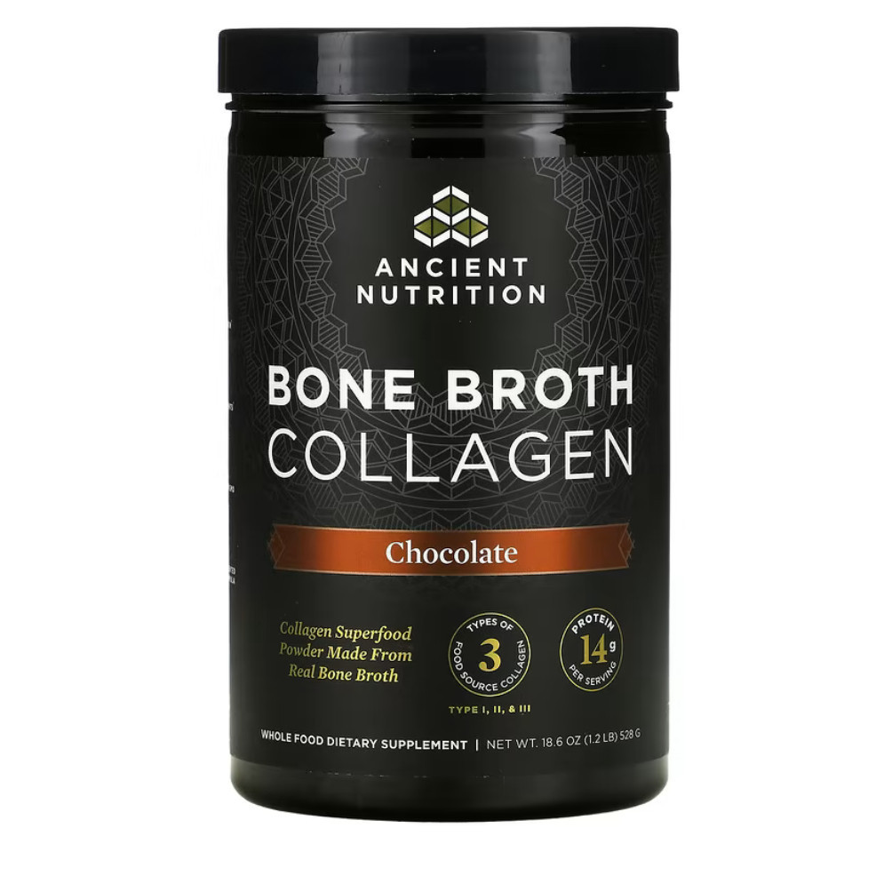 Ancient Nutrition, Bone Broth Collagen, Vanilla 519g / Chocolate 528g / Vanilla 450g