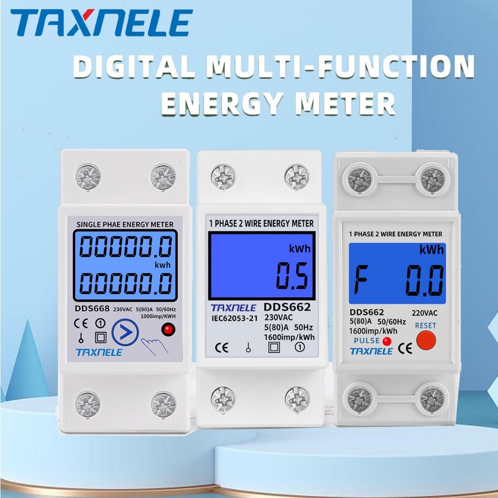 Durable Premium Din Rail Single Phase Wattmeter Power Consumption Watt Electronic Energy Meter kWh 80A 230VAC 50Hz Mu... - Image 2