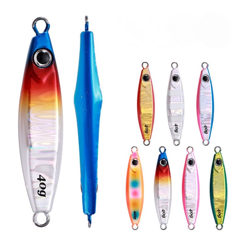 Multi Essential New model luminous 3D eyes 40g 60g 80g 100g sea fishing metal jig lure boat bait met Reliable - Image 5