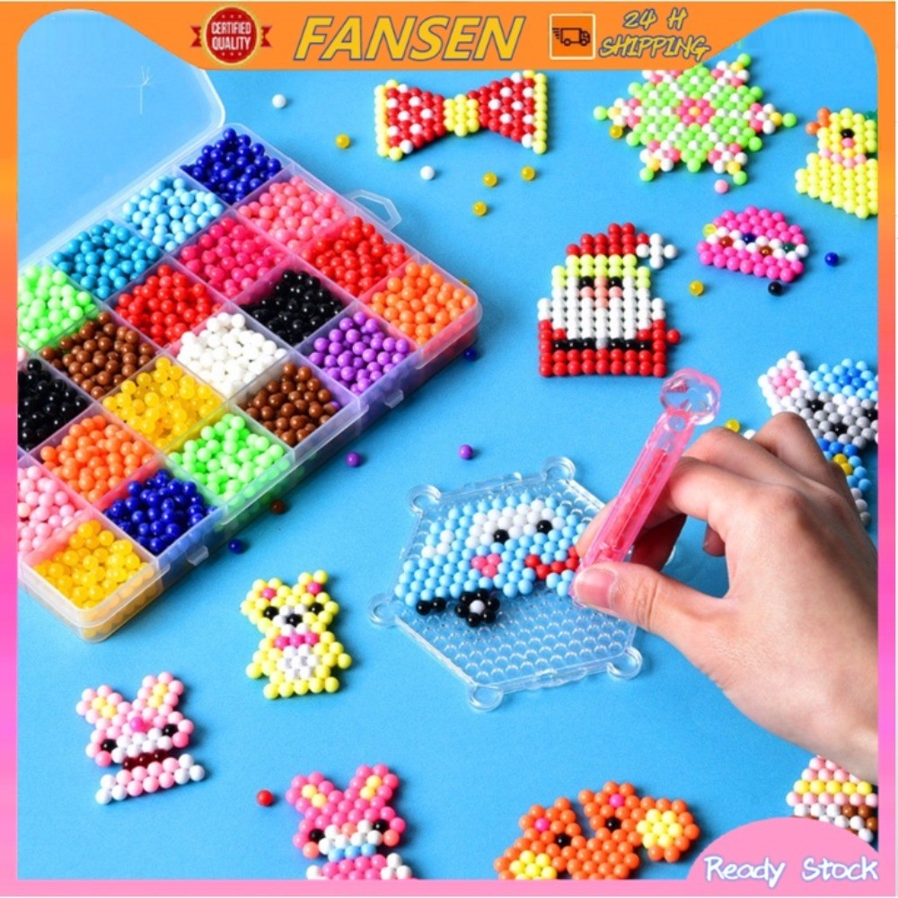 4800Pcs(24Color)DIY Water Mist Magic Beads Spray Kids Children Early Educational Learning Toys Puzzles