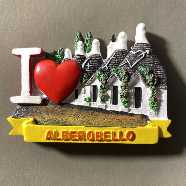 The Ancient Italian Town of Alberto Bello Fridge Tourist Souvenir Refrigerator Stickers Commemorative Home Decoration