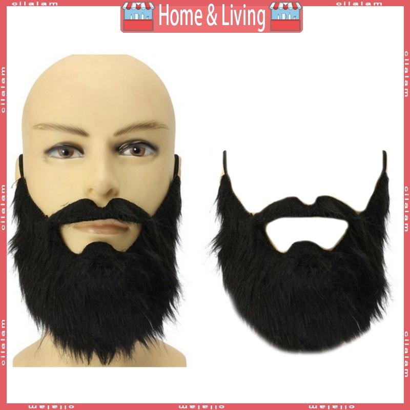 ci Halloween Fake Beard Funny Fake Mustaches Costume Whiskers Facial Hair Disguise Accessories with Adjustable Elastic R