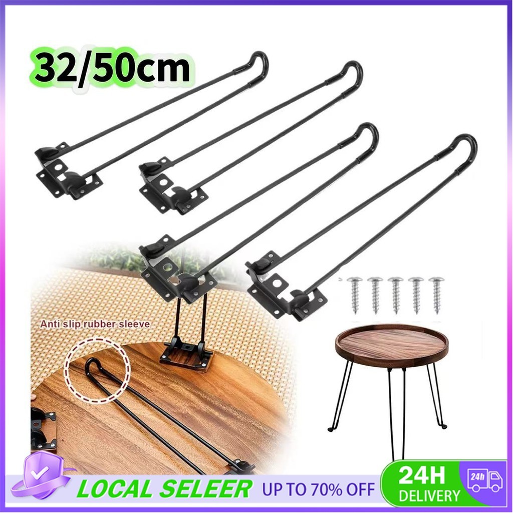 Foldable Steel Table Leg 32/50cm kaki meja lipat besi DIY furniture leg Support Metal Table Replacement Legs 桌脚